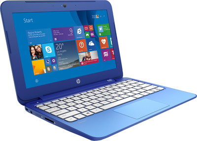 hp stream notebook blue color view