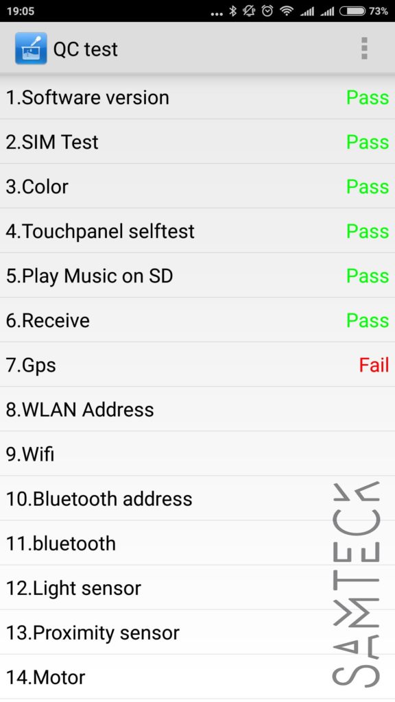 qc test status in redmi note 3