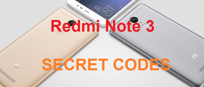 xiaomi redmi note 3 secret code